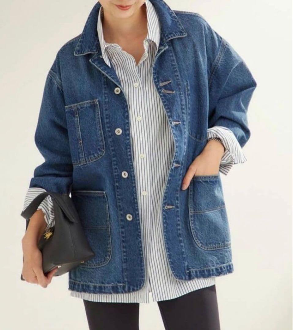 プラージュplage デニムジャケット　coverallカバーオール　38