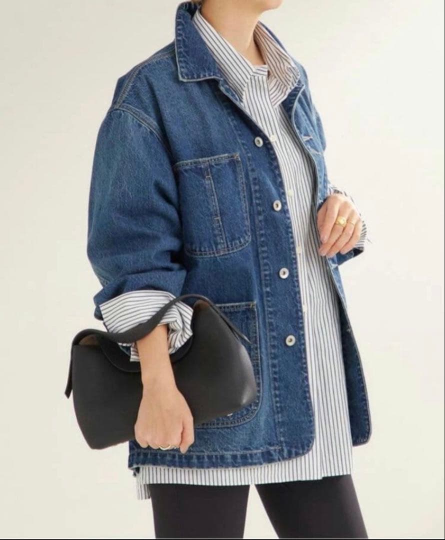 プラージュplage デニムジャケット　coverallカバーオール　38