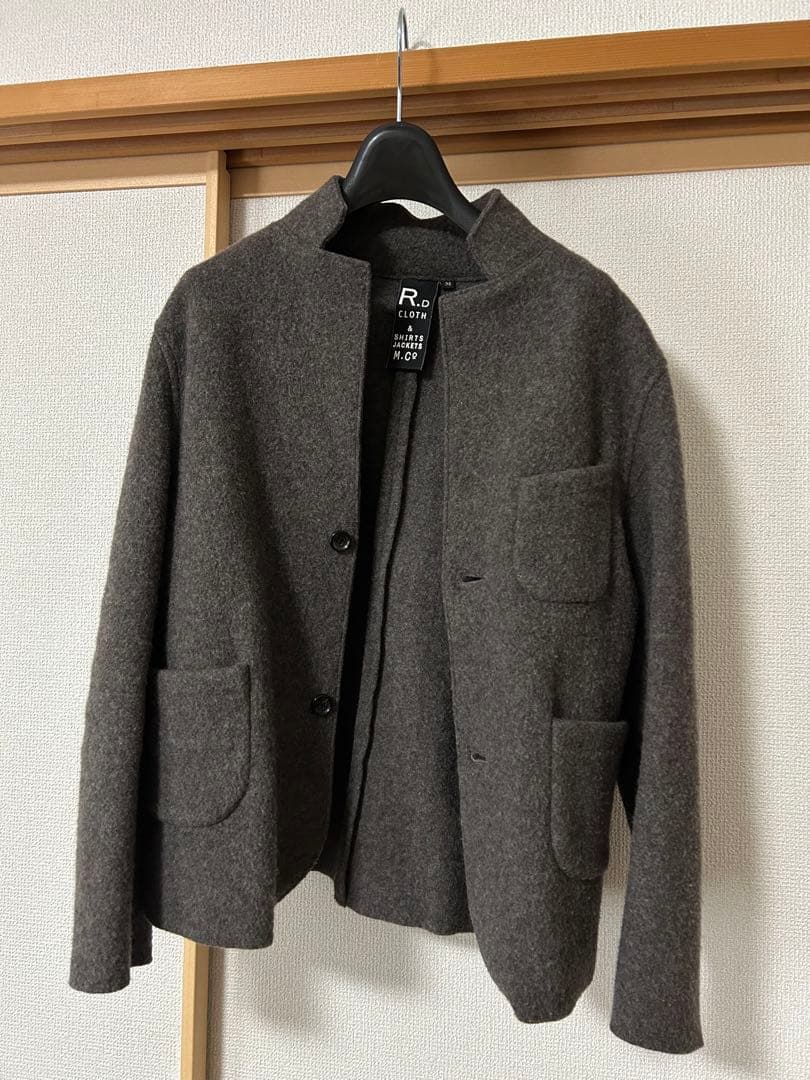R&D.M.Co- ウール フェルト ブラウン テーラードジャケット