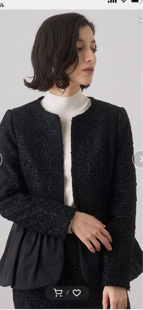 ANAYI アナイ　ラメツイード　セットアップ　ジャケット、スカート　　38