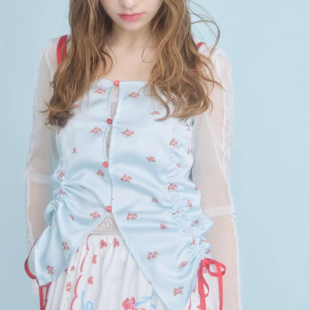 【かきぶちもものちゃん着用】monepine 「オリジナルプリントビスチェ」