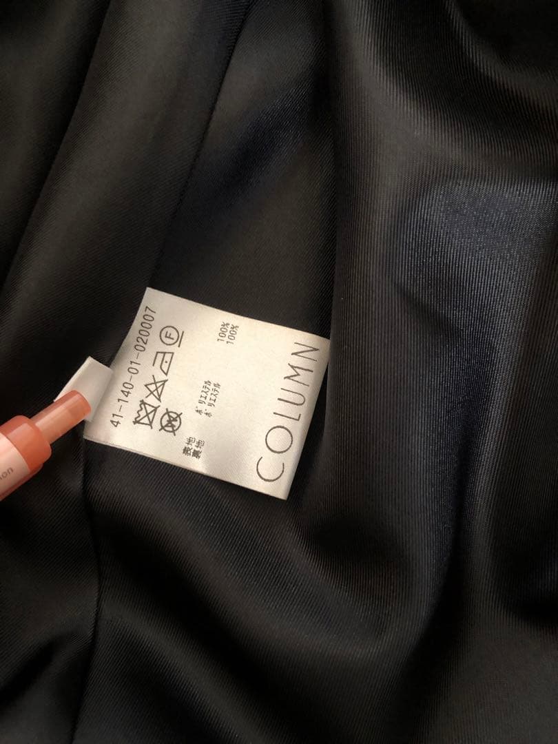 COLUMN ジャカードコート　ボリュームコート　36 ブラック