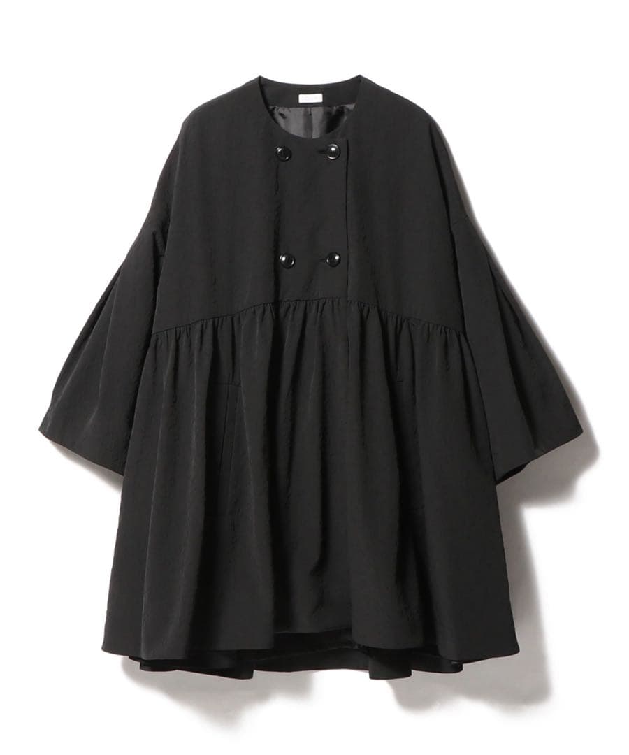 COLUMN ジャカードコート　ボリュームコート　36 ブラック