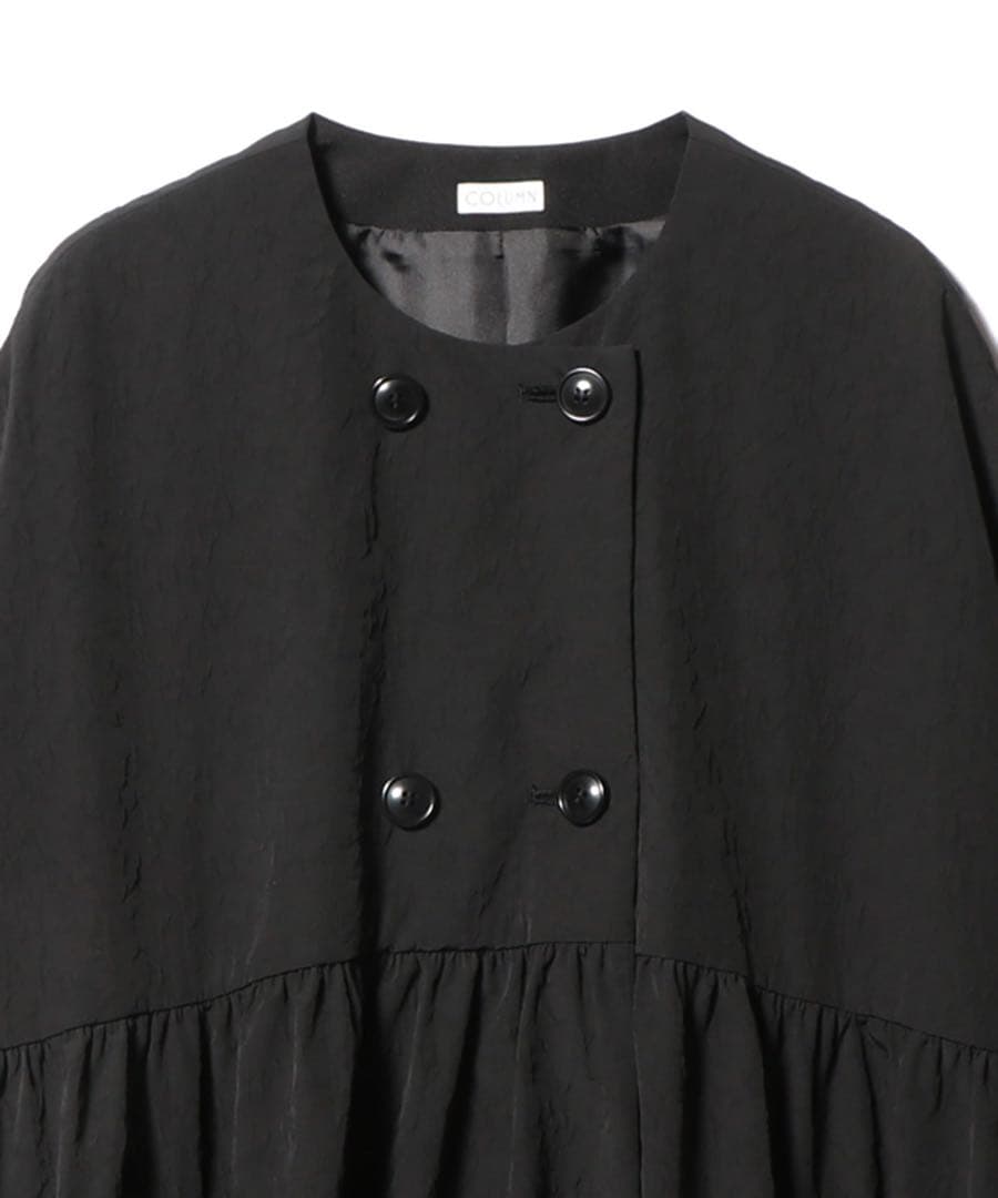 COLUMN ジャカードコート　ボリュームコート　36 ブラック