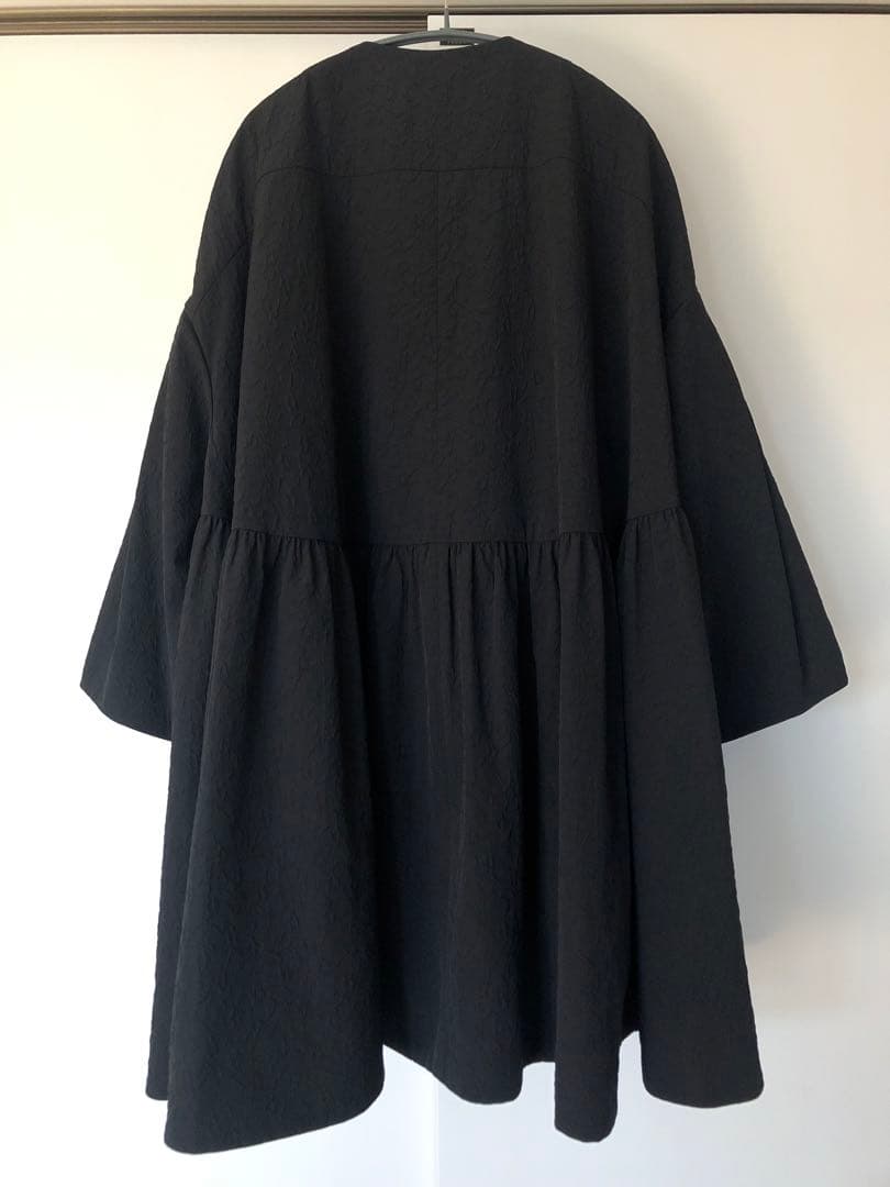 COLUMN ジャカードコート　ボリュームコート　36 ブラック