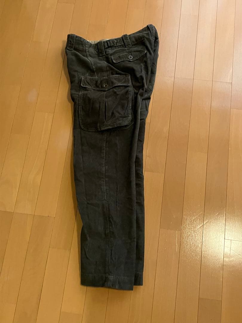 RRLダークグリーン コーデュロイ カーゴパンツ