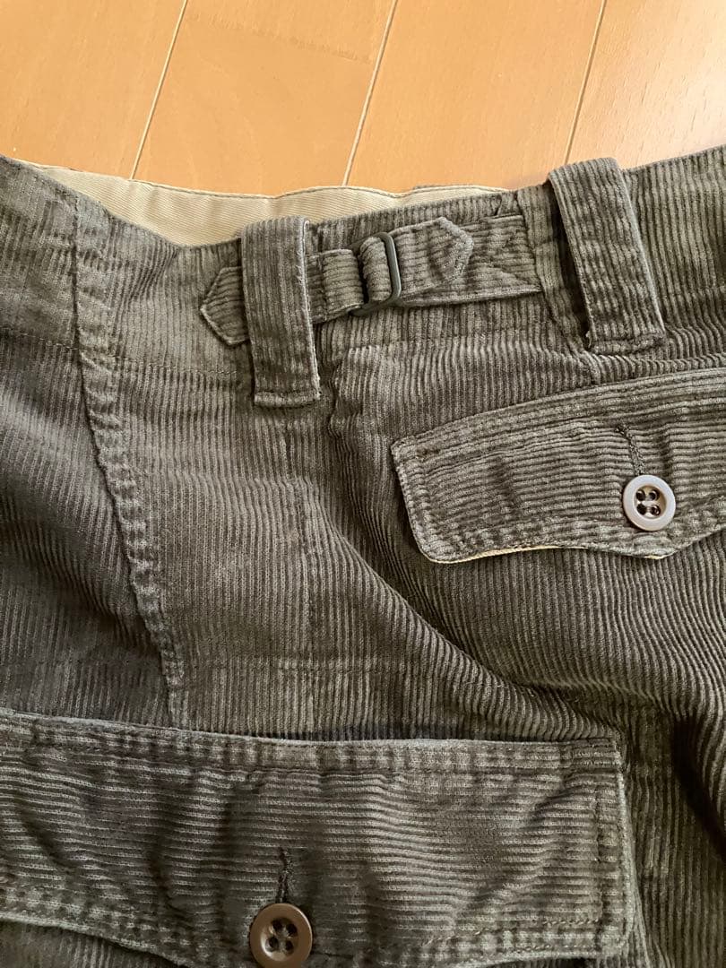 RRLダークグリーン コーデュロイ カーゴパンツ