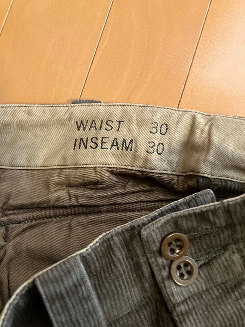 RRLダークグリーン コーデュロイ カーゴパンツ