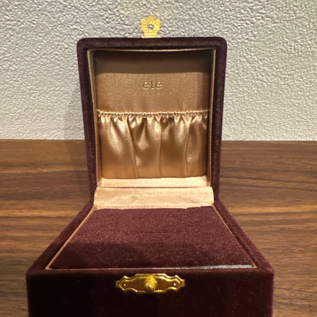 ete エテ　ロウ　ブラウンネックレス　ジュエリーボックスと保存袋付き