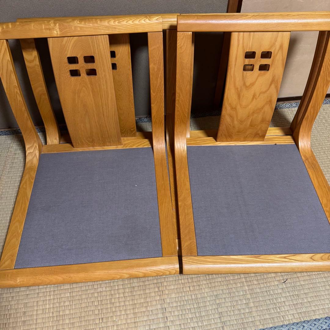 【送料込】光製作所 木製　高級座椅子　4脚セット　和室　昭和レトロ　肘置き