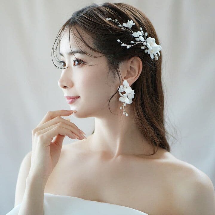 【マカロン様】STELLA BRIDAL ヘッドドレス イヤリングセット