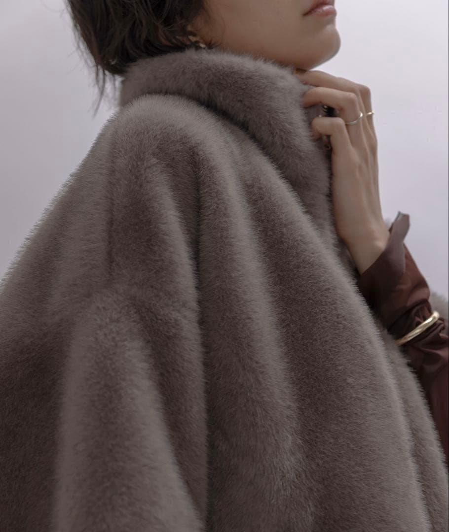 新品Eimee Law ミンクファー スタンドネックショートコート
