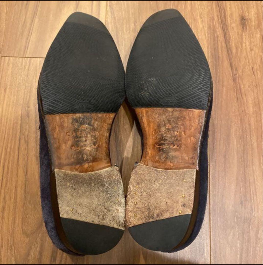 カルミナ スエード ローファー （US7 ネイビー）