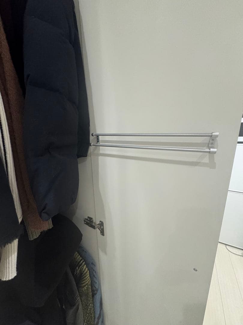 ニトリ★ワードローブ洋服ダンス/ホワイト白/鏡付き