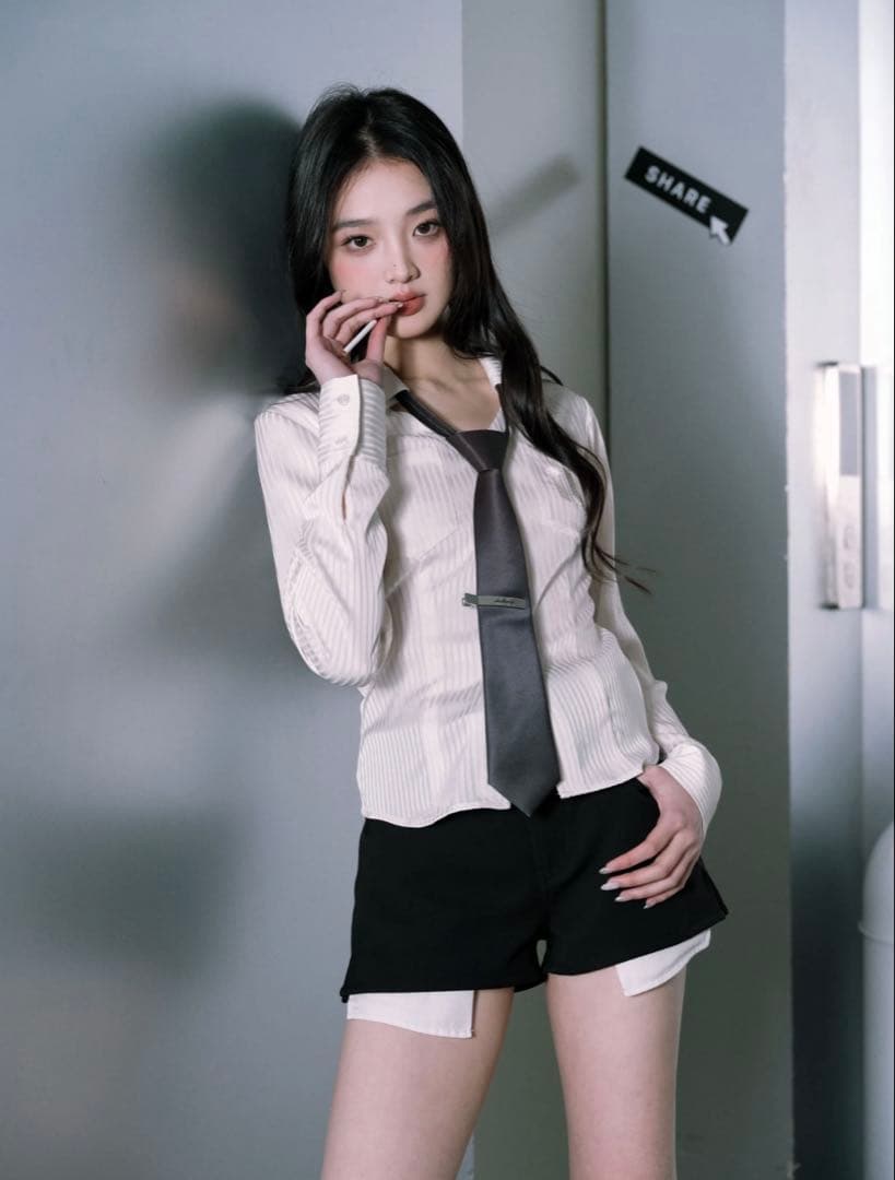 パンツ ANDWANG Baby office belt short pants 001