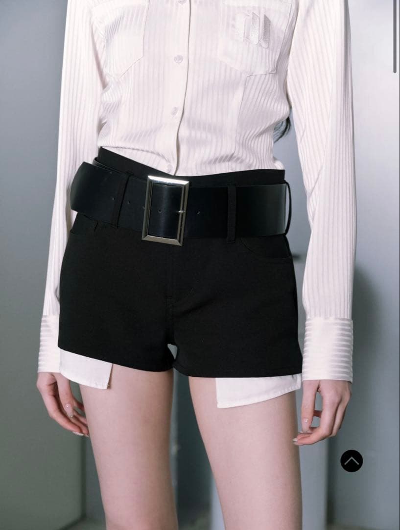 パンツ ANDWANG Baby office belt short pants 001