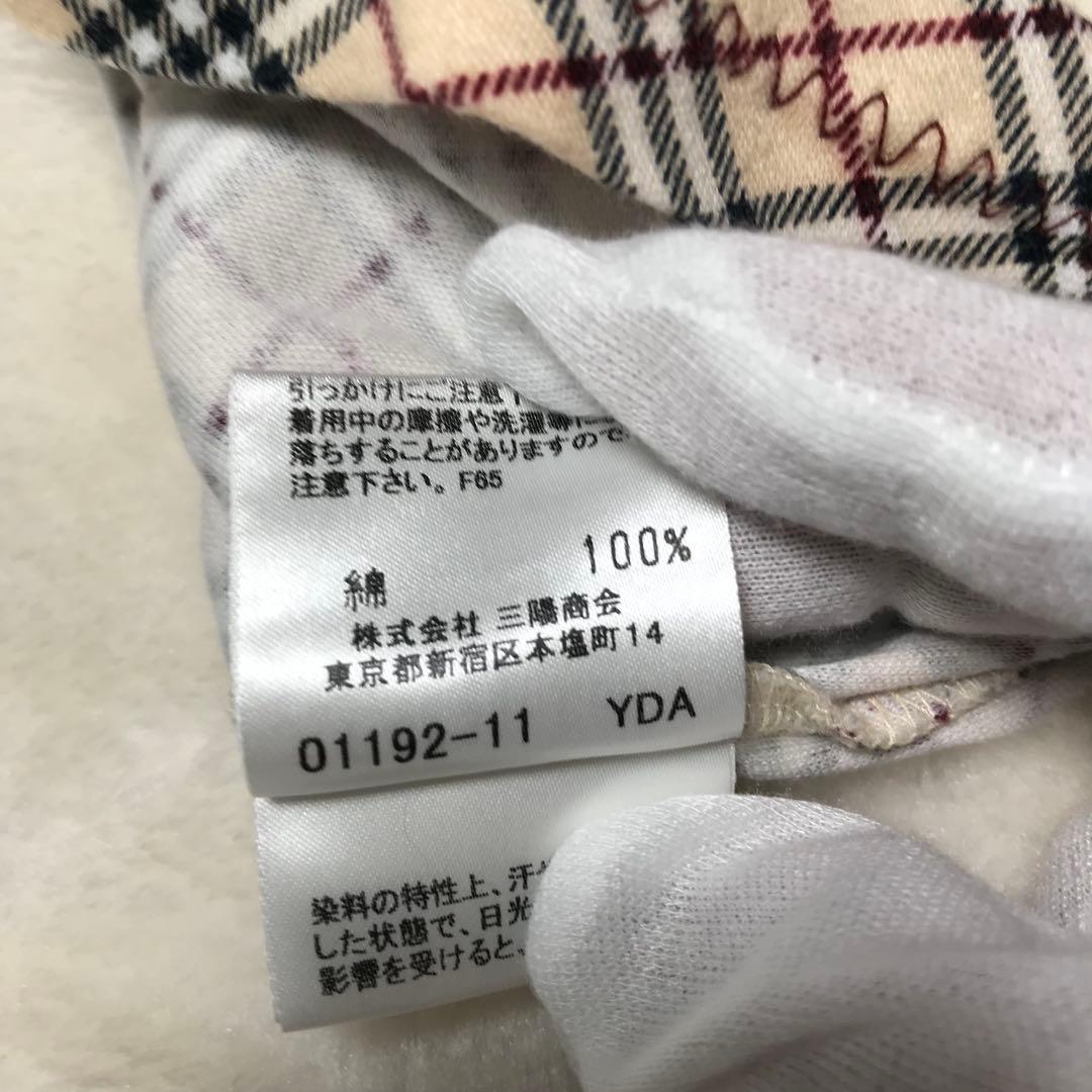 バーバリーブルーレーベル　ノースリーブ　パフスリーブ　ポロシャツ　ノバチェック