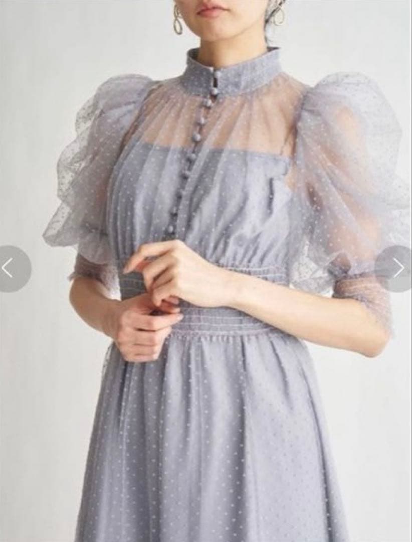 SNIDEL スナイデル ドットチュールドレス