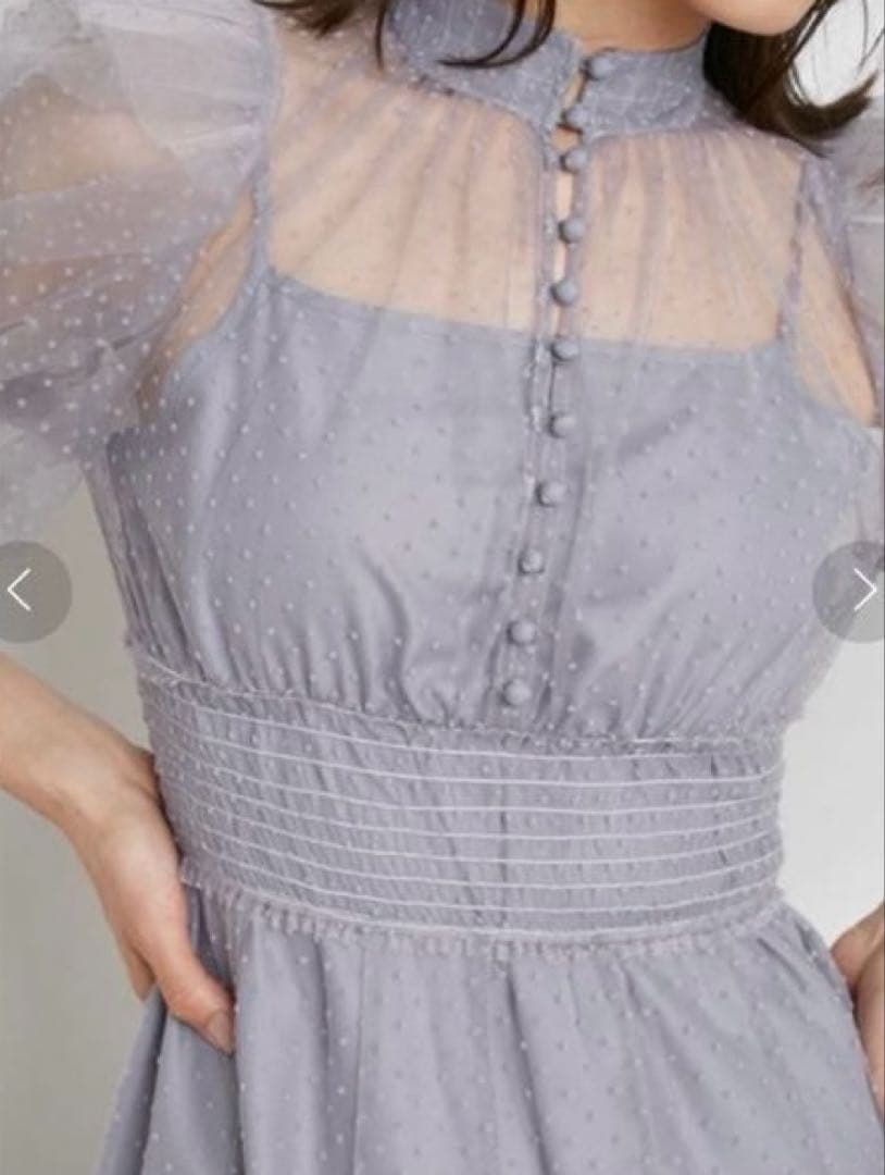 SNIDEL スナイデル ドットチュールドレス