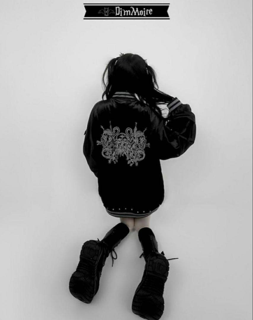 DimMoire Messy Bonesベロアスカジャン Black