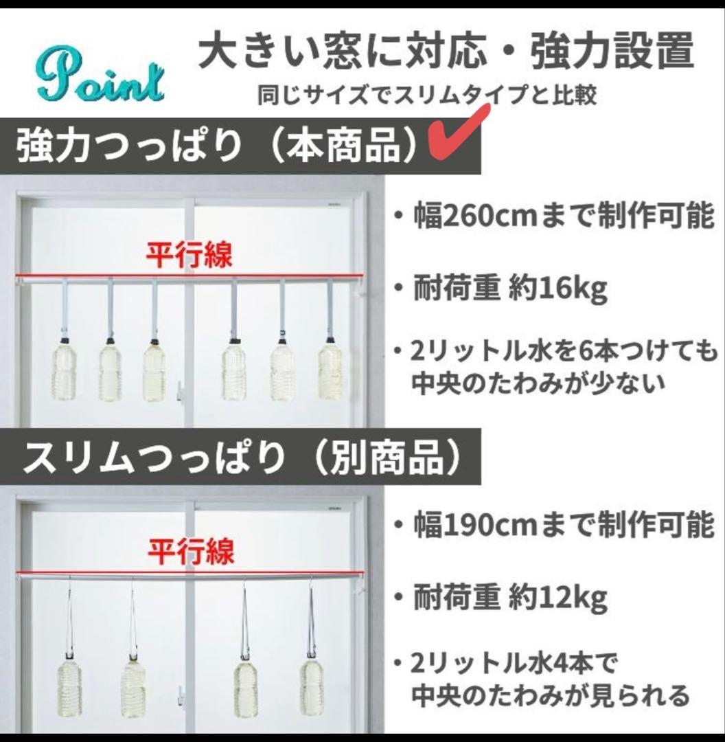 新品　ロールスクリーン　強力　突っ張り棒式　高さ180cm×幅200cm 押入れ