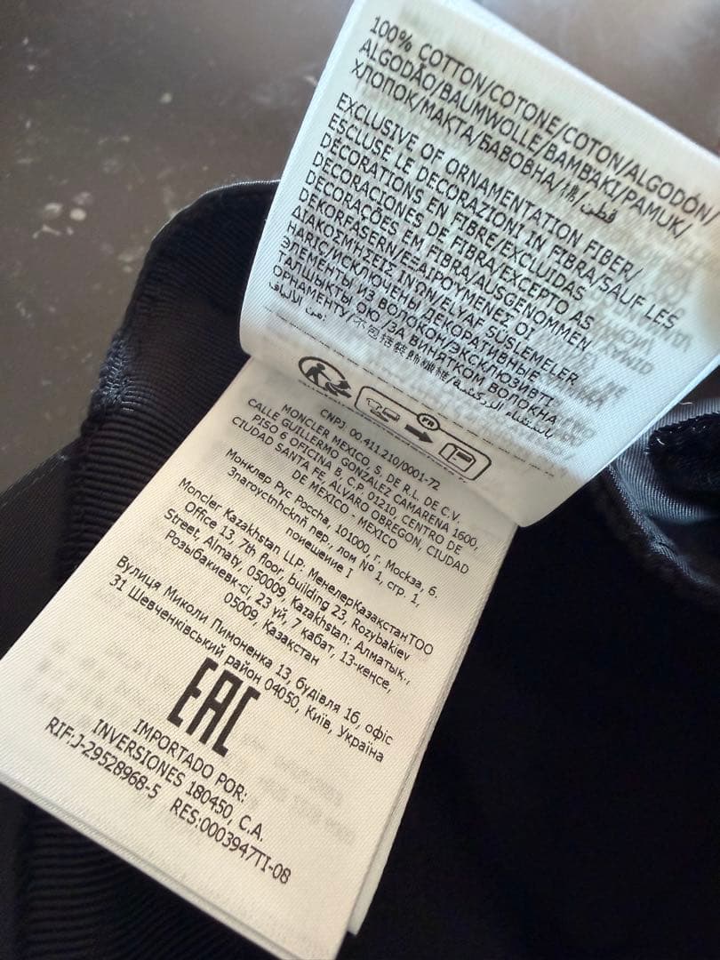 MONCLER モンクレール キャップ 黒 クリスタルロゴ 希少モデル