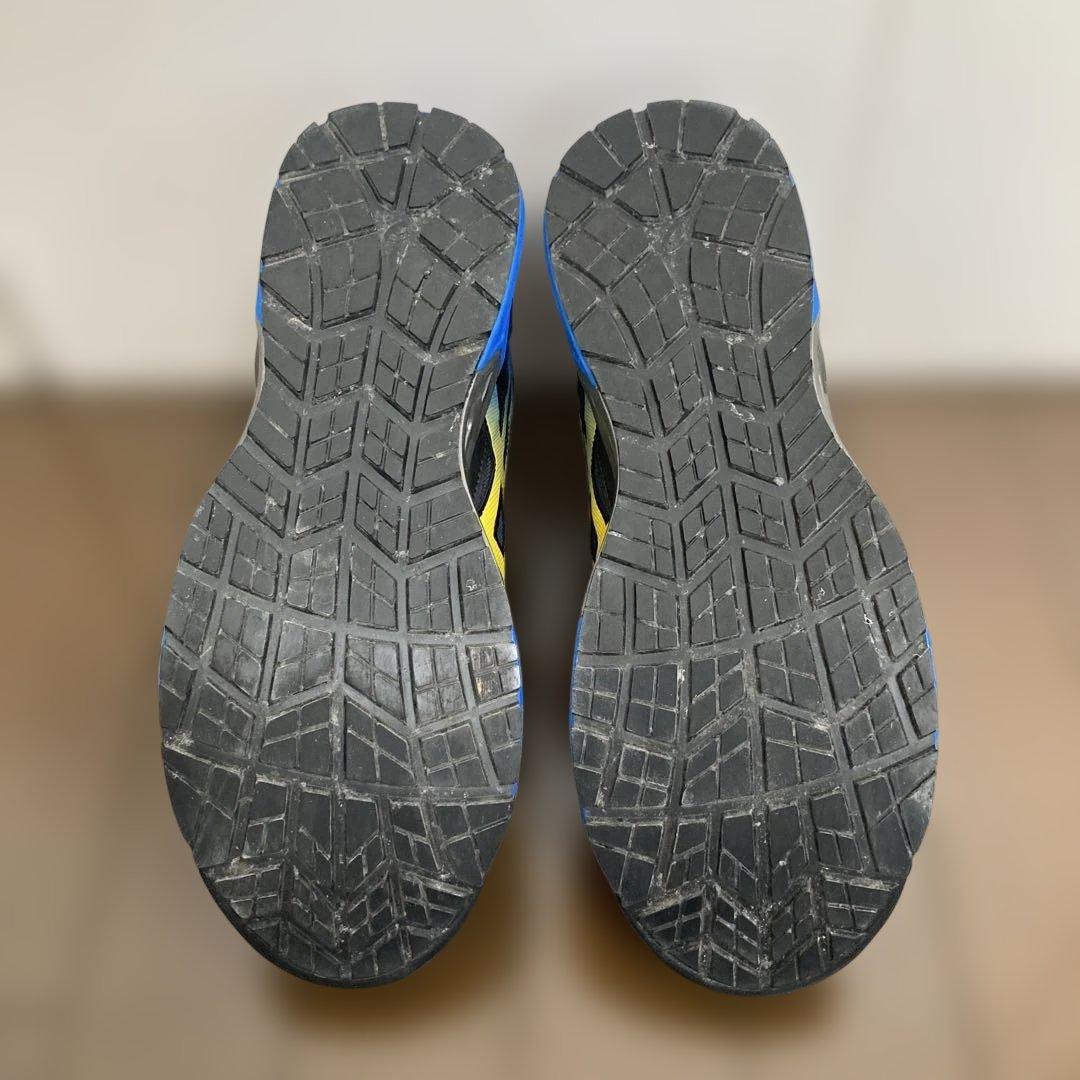 asics ハイカット安全靴 黒/青/黄