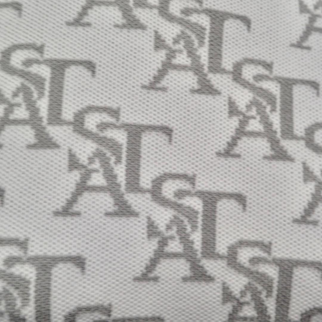 セントアンドリュース 　クルーネック　ホワイト系総柄　ニット　セーター　 M