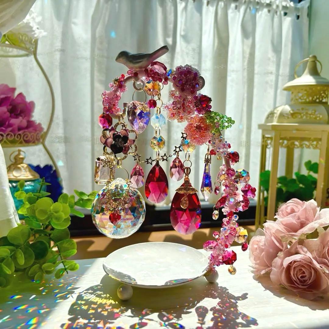 みるくみるくSWAROVSKI 50㎜ブルーABボール ✩サンキャッチャー