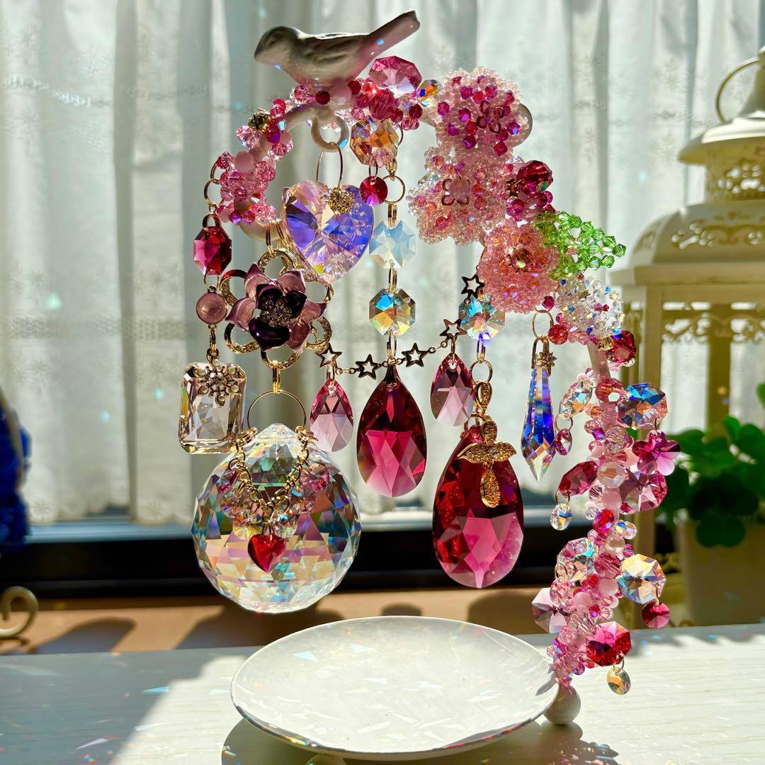 みるくみるくSWAROVSKI 50㎜ブルーABボール ✩サンキャッチャー