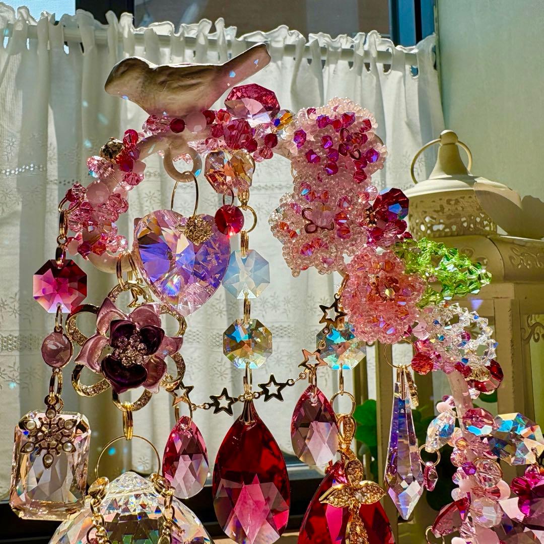 みるくみるくSWAROVSKI 50㎜ブルーABボール ✩サンキャッチャー