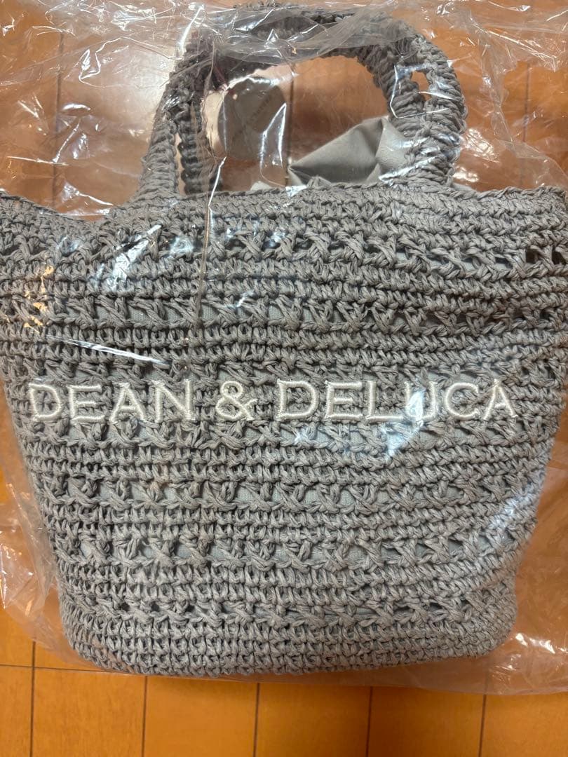 DEAN ＆ DELUCA × BEAMS クロッシェバスケットバッグSグレー