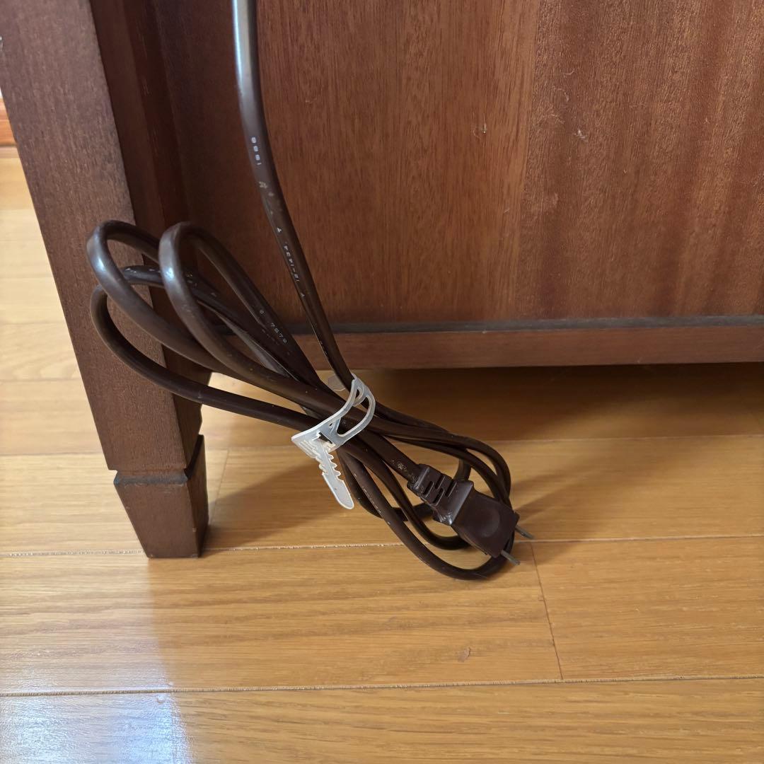 ダークブラウン引き出し付きサイドテーブル アンティーク家具