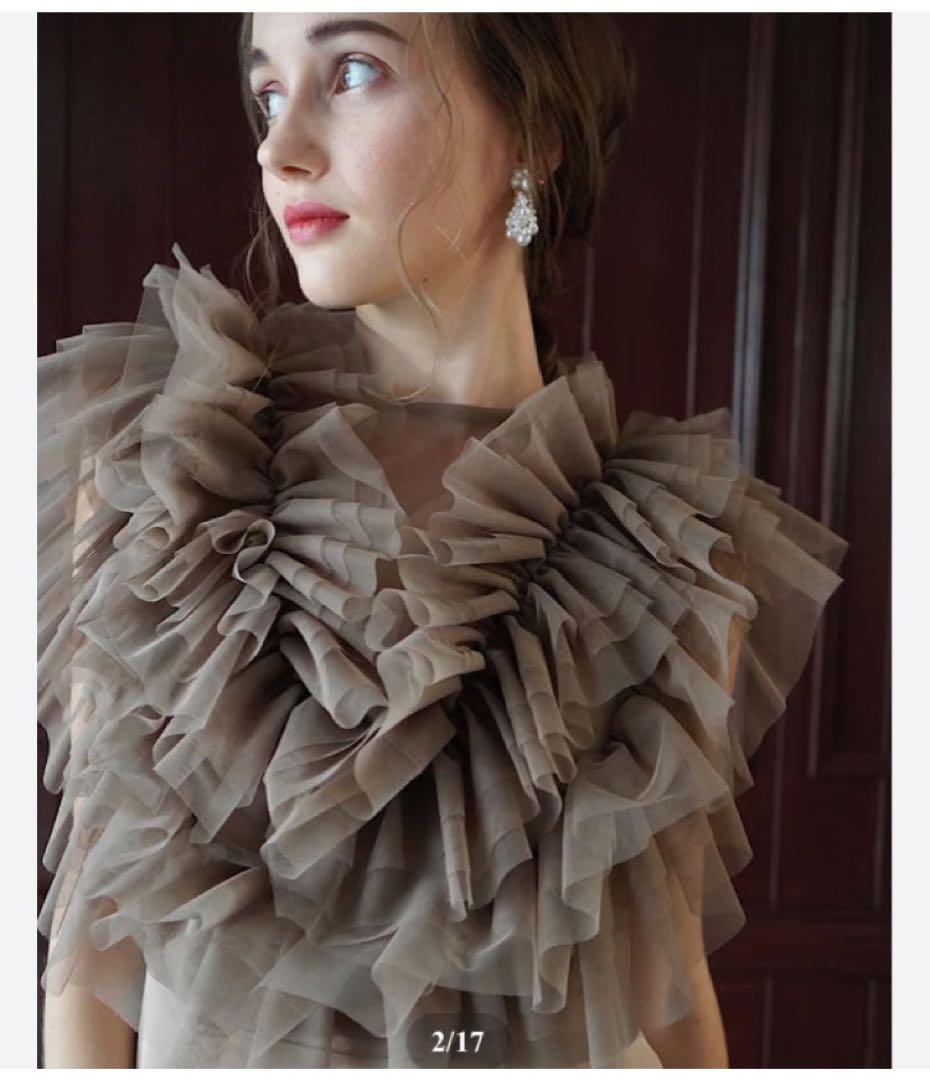 acka tulle vest satin one-piece 結婚式　ドレス