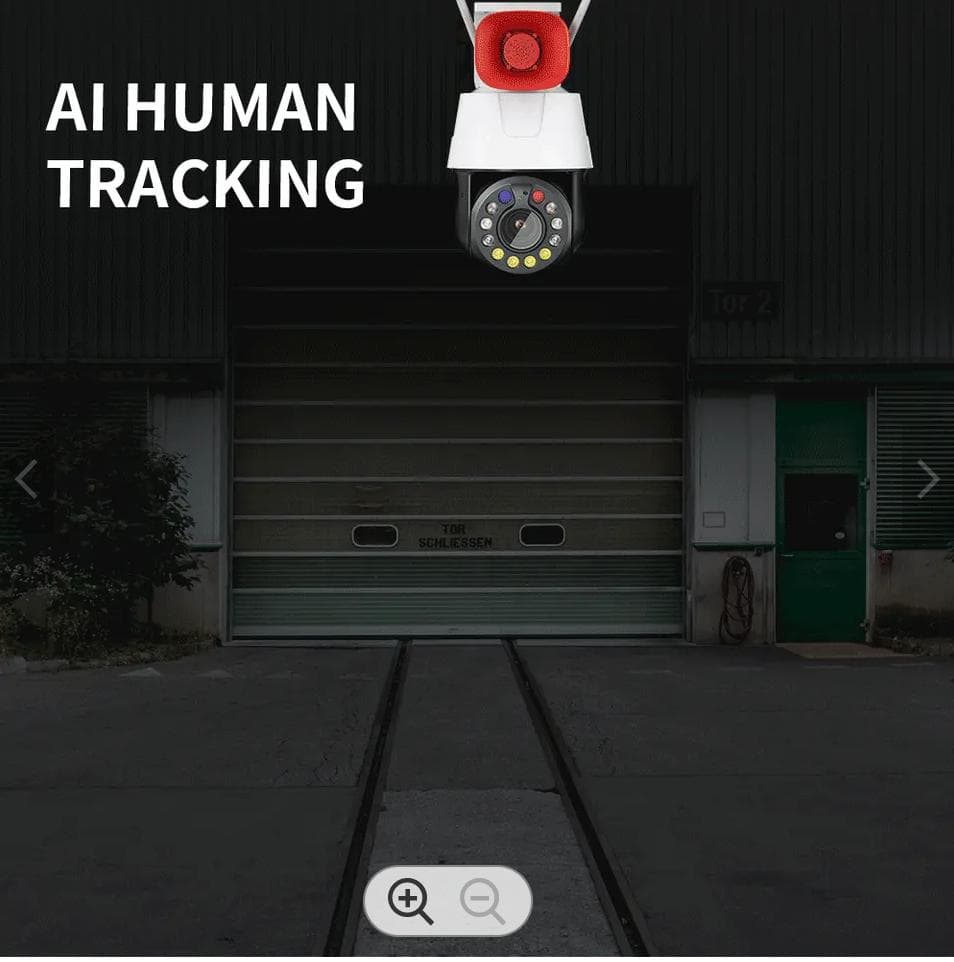 不審者撃退監視カメラ 4K 33倍ズーム