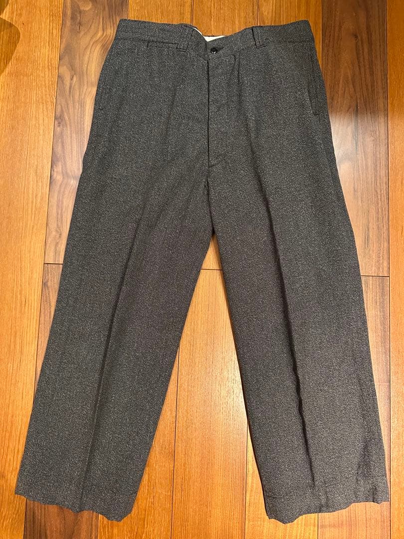 atlast&co ブラックシャンブレー　トラウザー