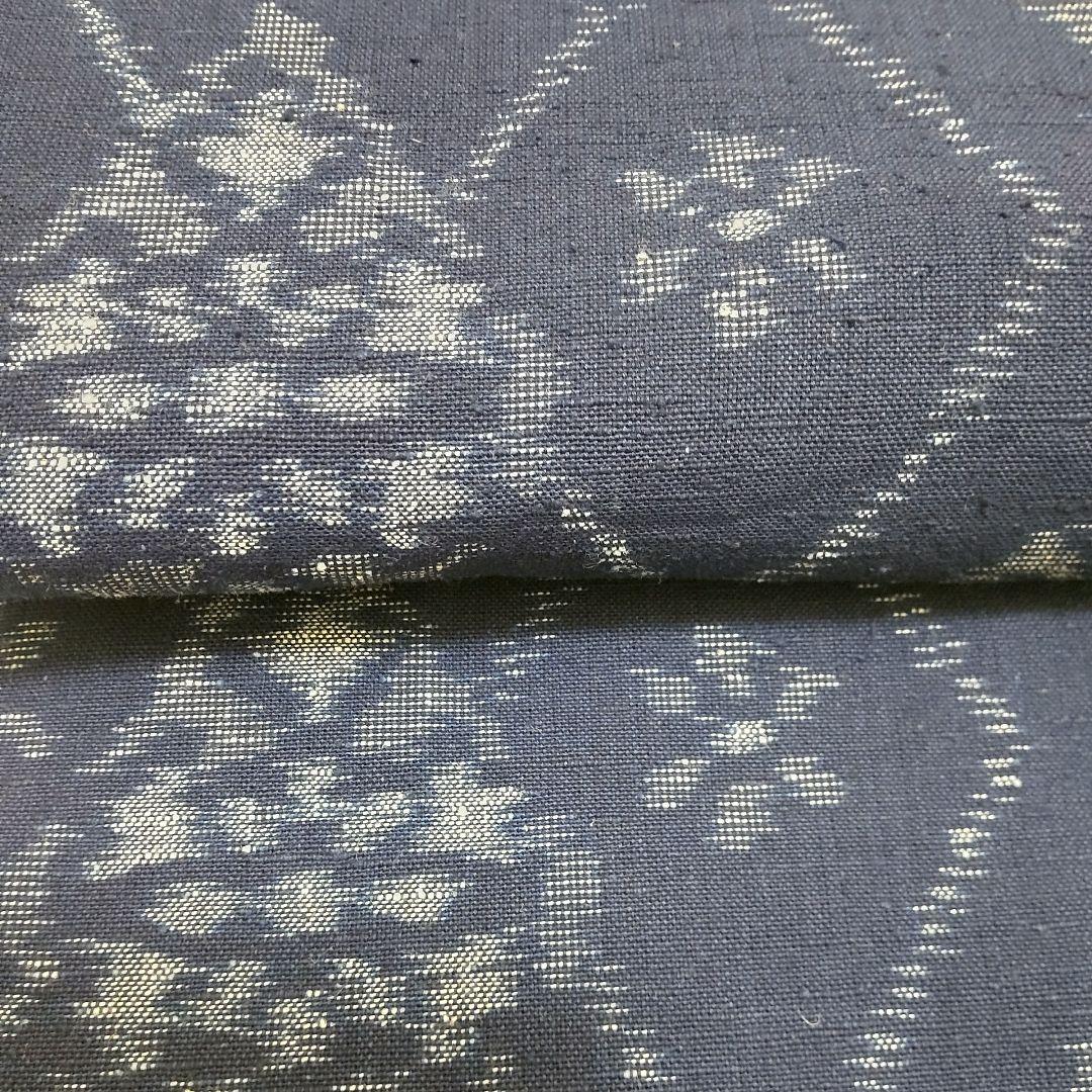 木綿　久留米絣　手織菱花織り出し　着物（９８８）