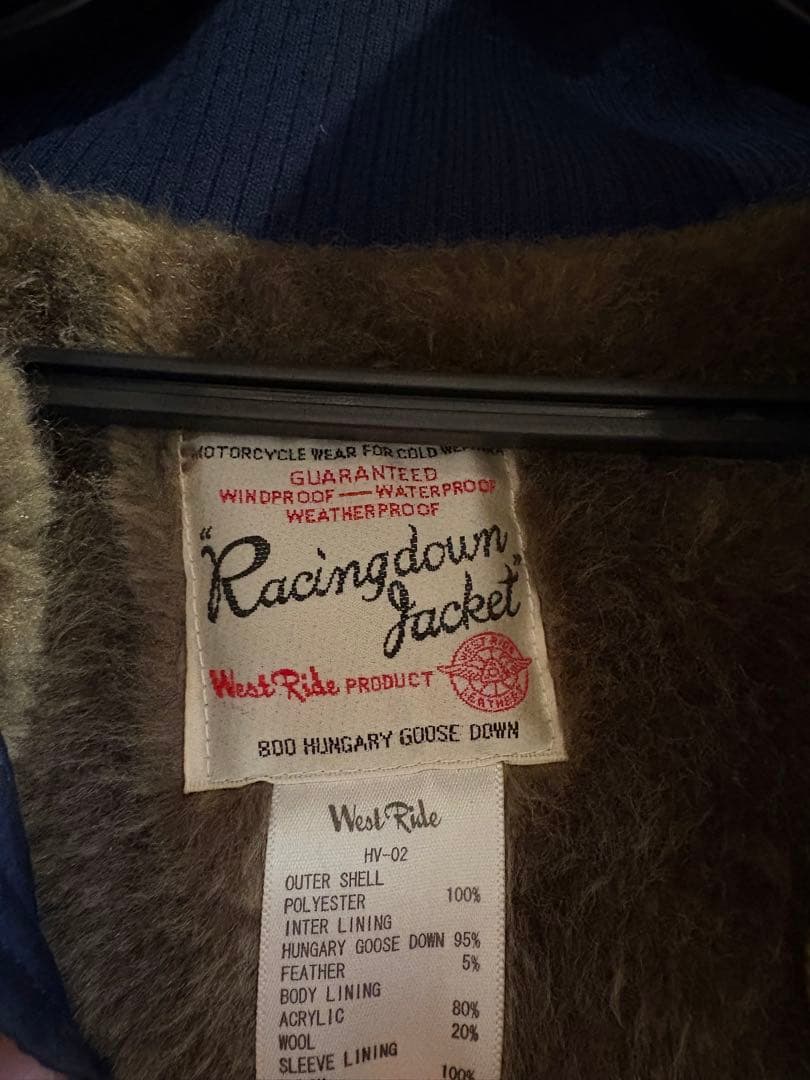 WESTRIDE ネイビー キルティングダウンベスト S ハンガリーグース