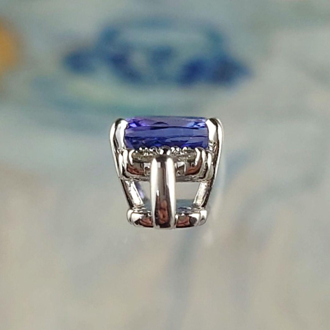 専用　K18WGタンザナイト　ダイヤモンドペンダント　ネックレストップ