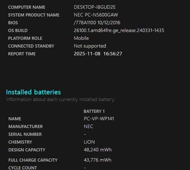 Windowsノート本体 NEC i7-7500U 16GB SSD480GB Windows 11