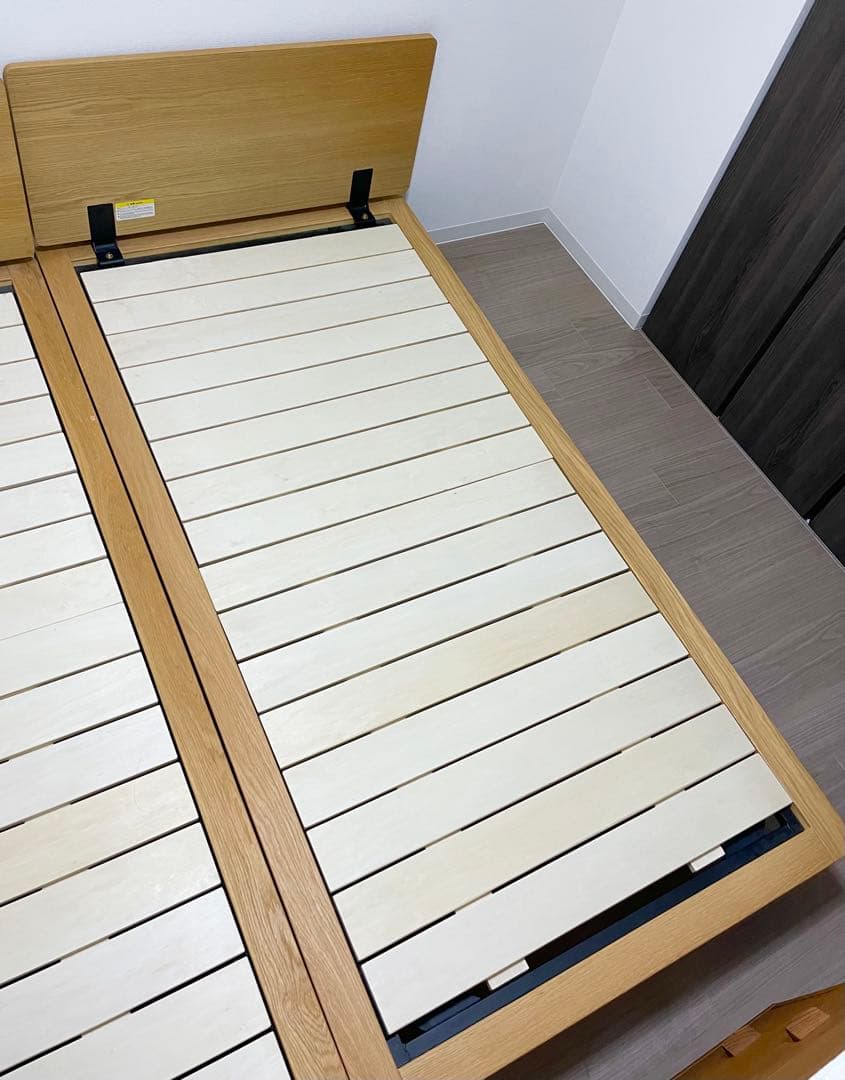 無印良品　木製ベッド　ヘッドボード付き