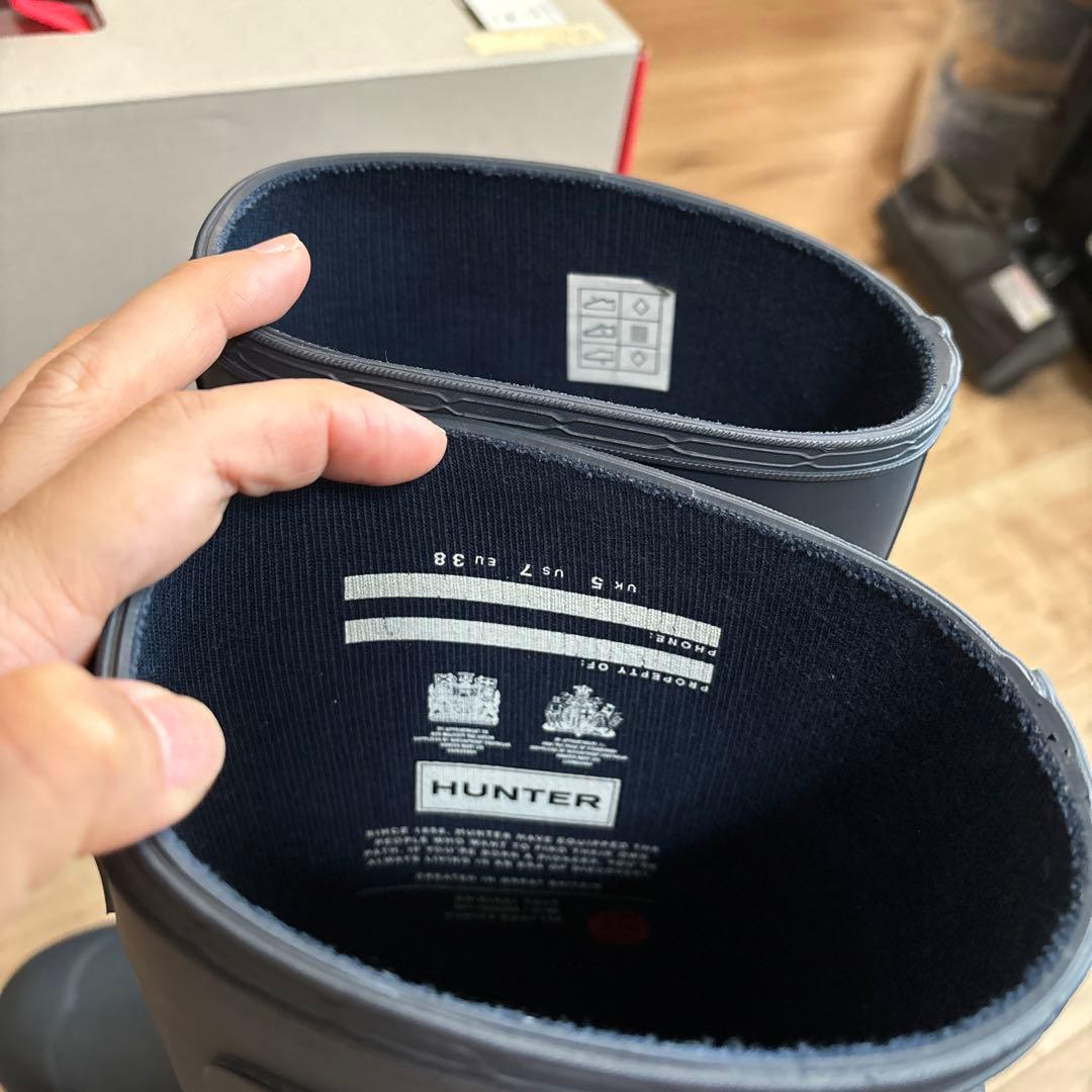 【新品未使用】ＨＵＮＴＥＲ レディースレインブーツ　UK5 US7 EU38