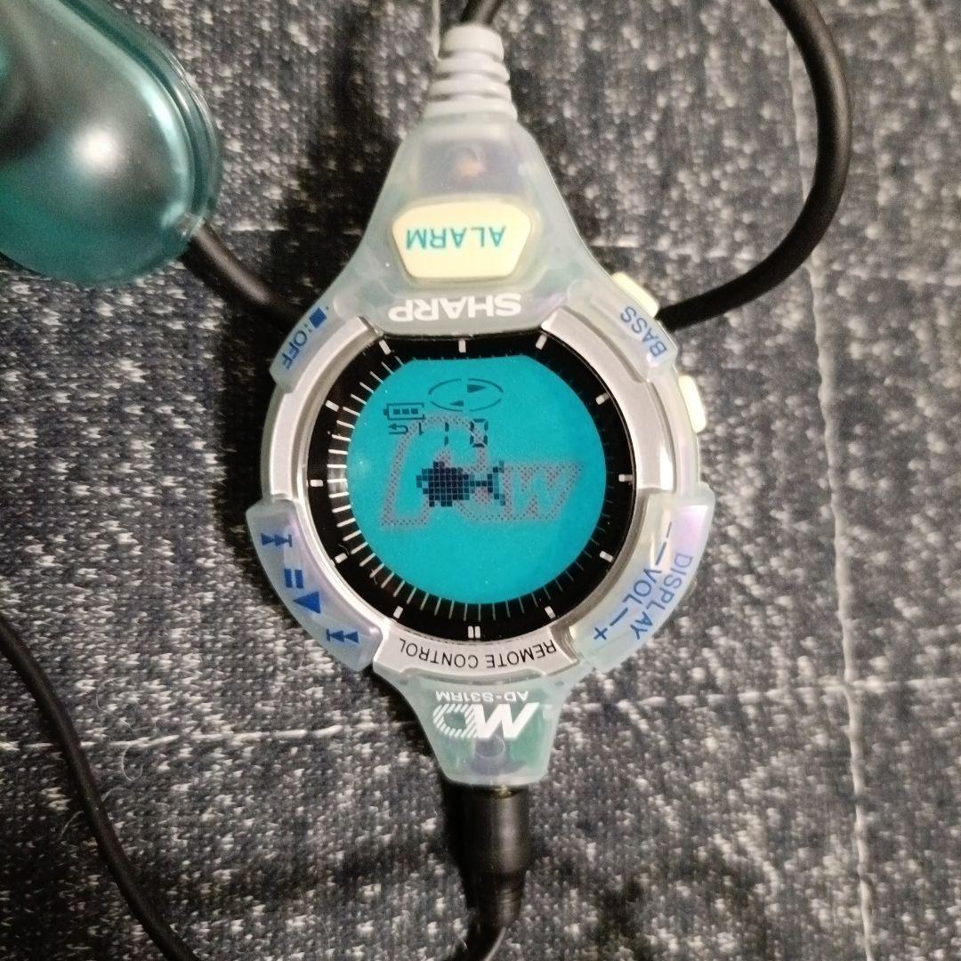 SHARP ポータブルMDレコーダー 本体とリモコン付き