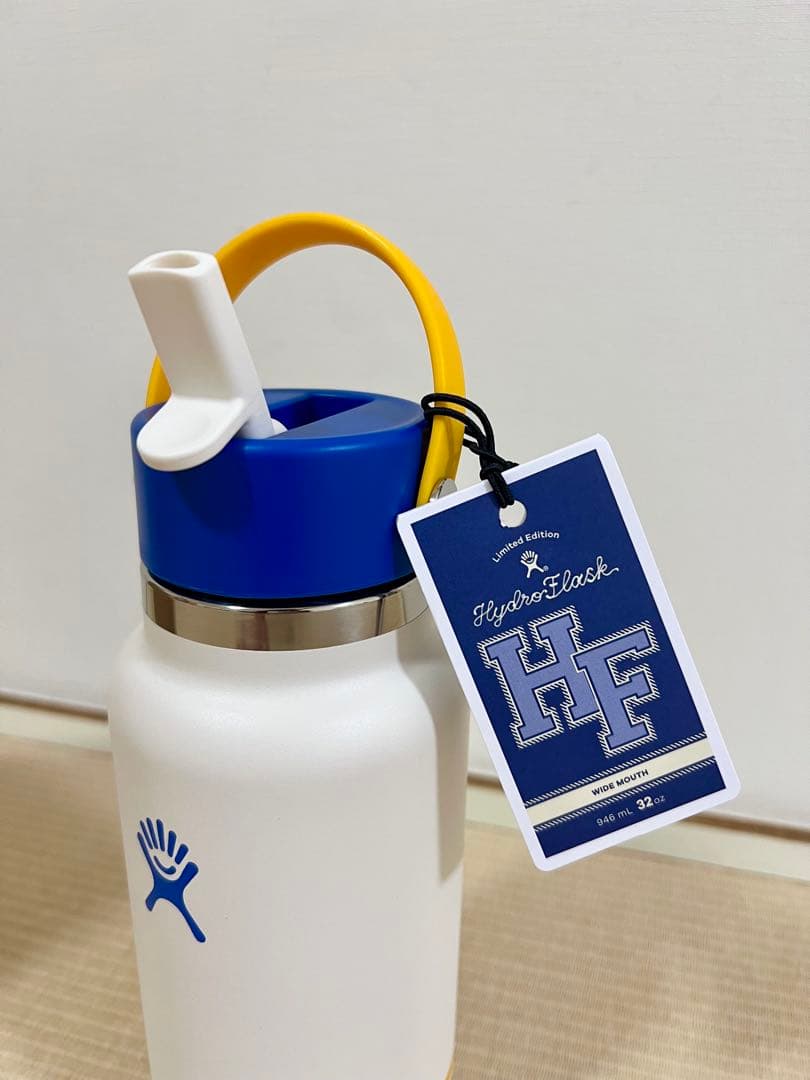 限定品 ハイドロフラスク 32oz ストロー付水筒 キャンパスアイボリー