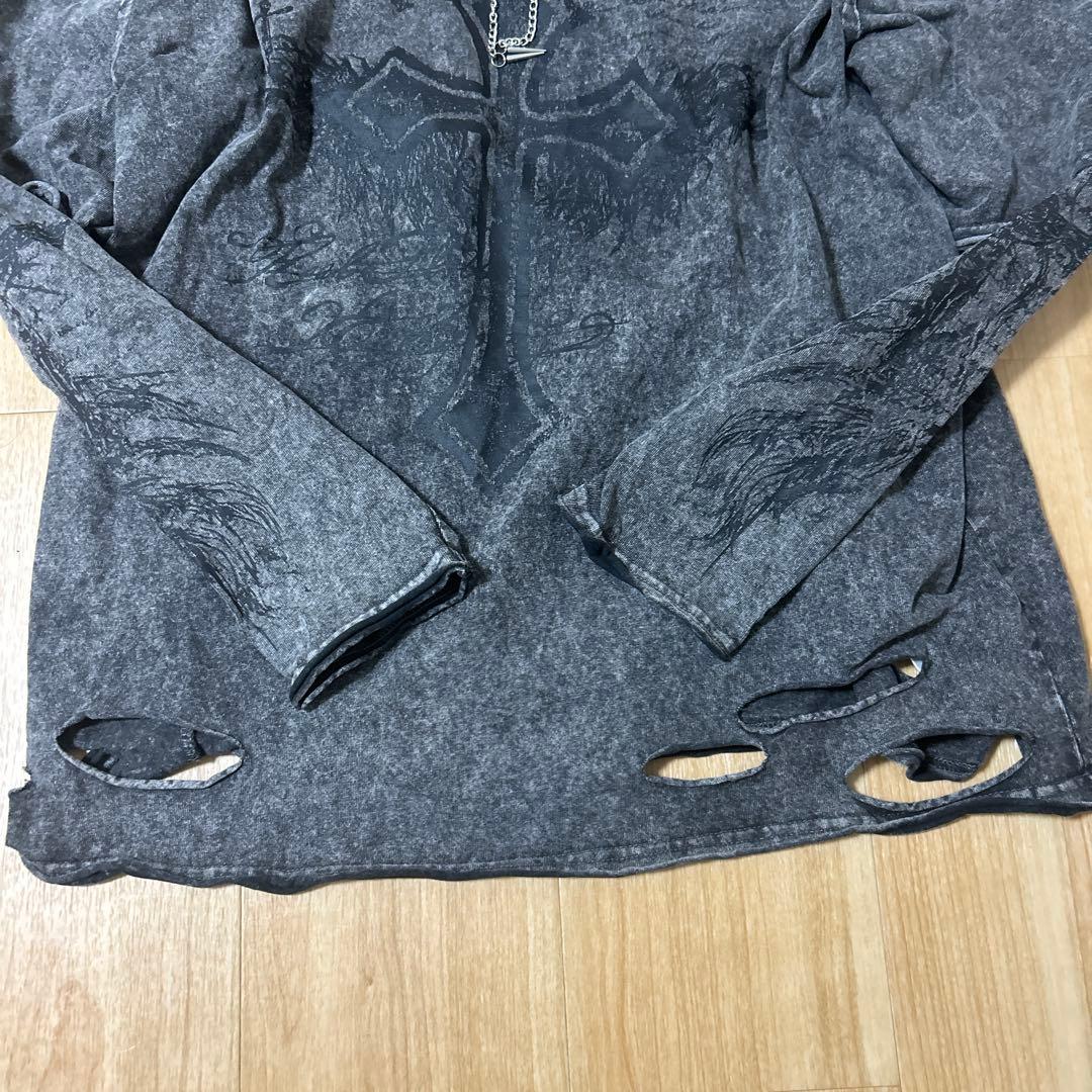 REFLEM/レフレム グランジレイヤードロンT グレー　良品✨