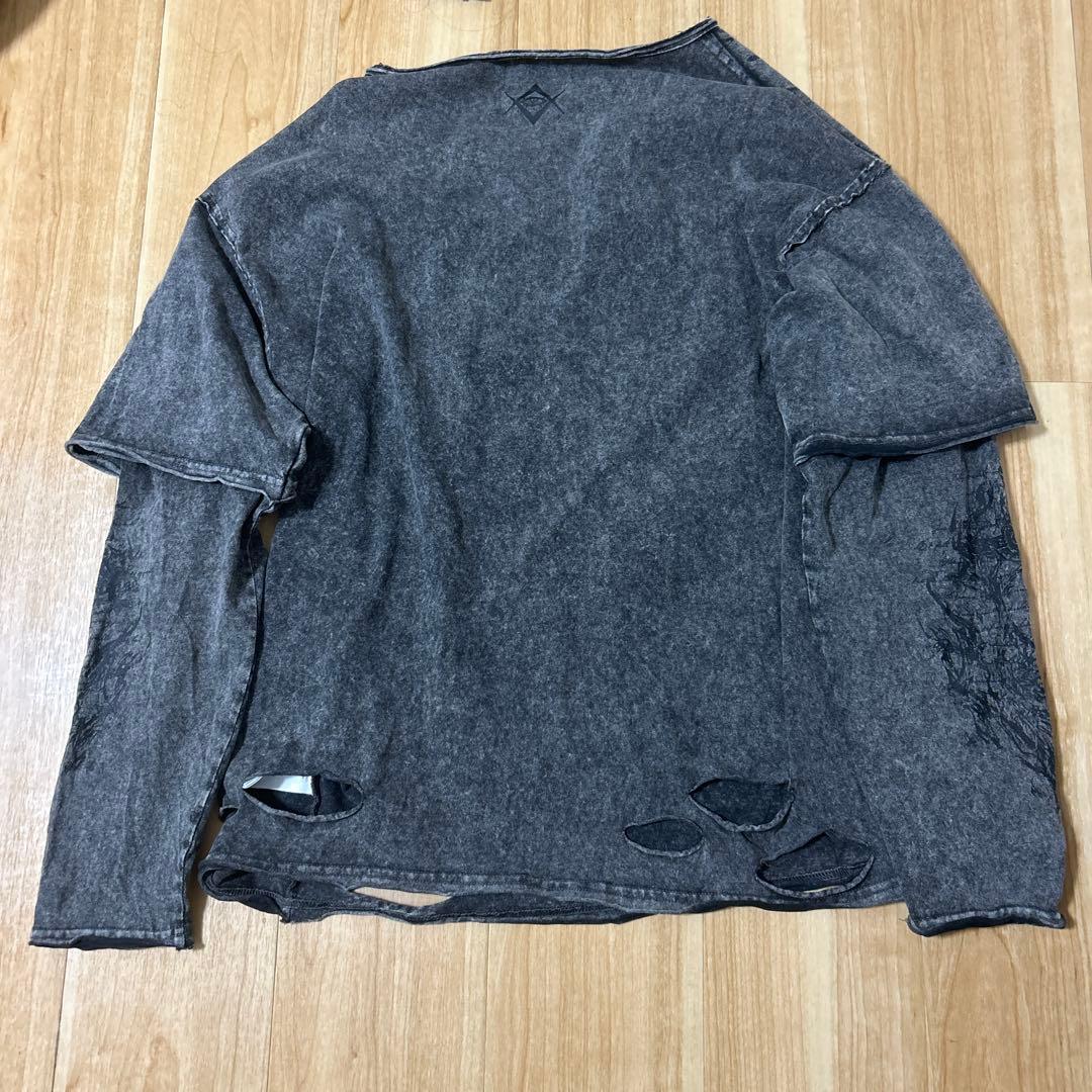 REFLEM/レフレム グランジレイヤードロンT グレー　良品✨