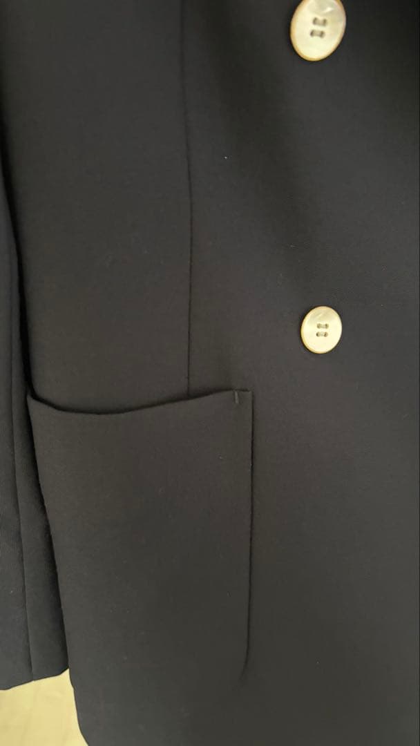 IENA ウールダブルブレストジャケット◆38ネイビー