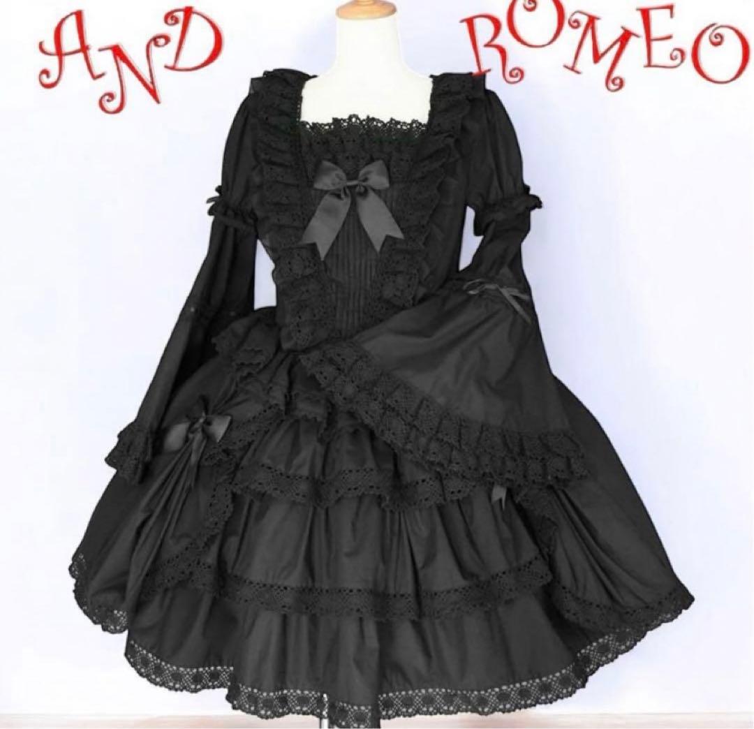 AND ROMEO クラシカル ワンピース ゴスロリ ゴシック ロリータ 黒