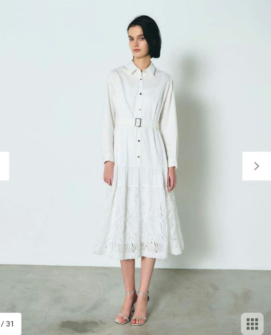 Diagram GRACE CONTINENTAL 刺繍ヘムシャツワンピース