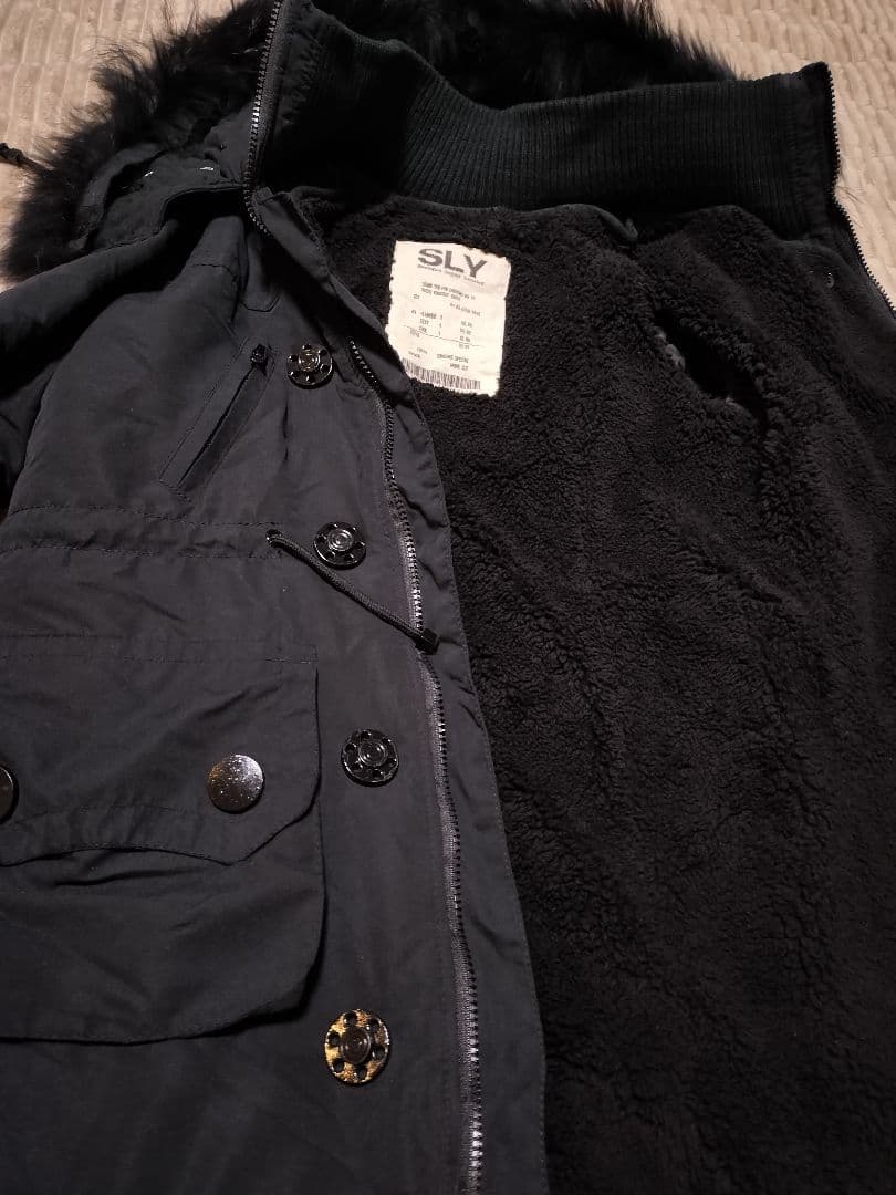 SLY ミリタリーコート N3B モッズコート　ミリタリージャケット　ブラック